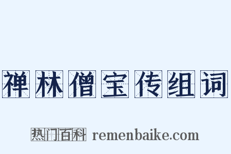 禅林僧宝传组词是什么意思的图片